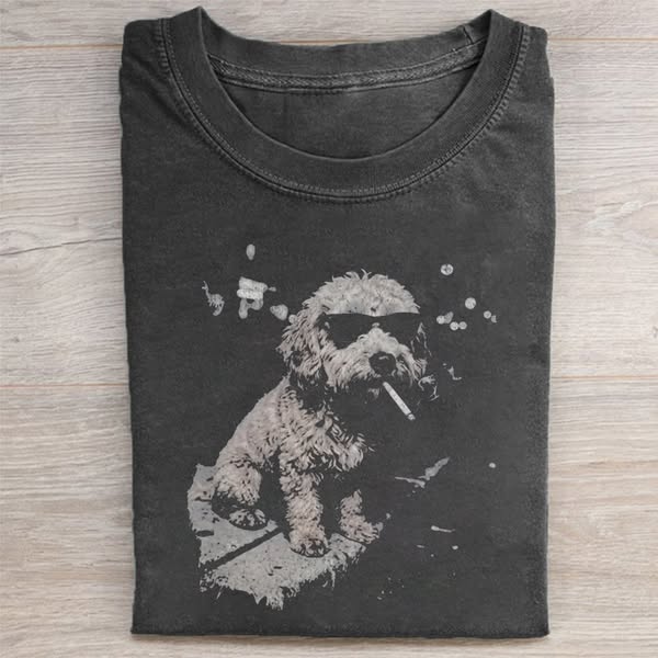 Funny Dog Smoking Goldendoodle T-shirt