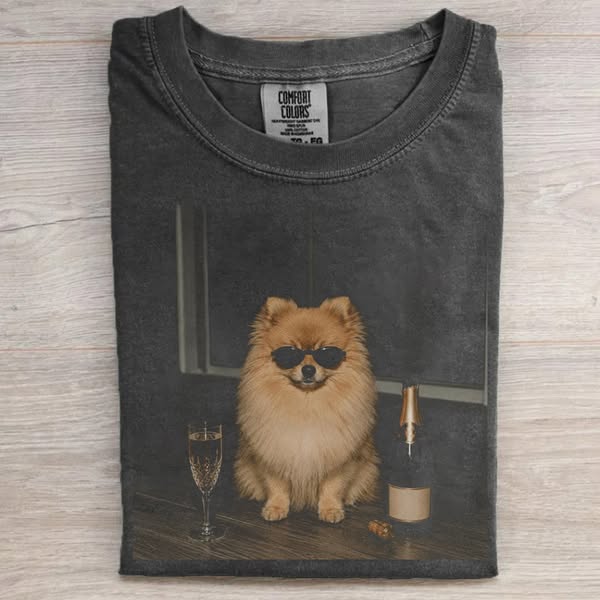 Funny Pomeranian Champagne T-shirt