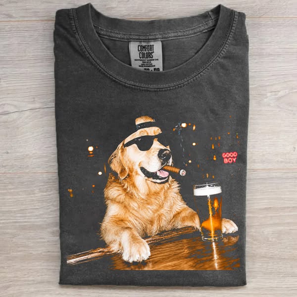 Golden Retriever Drinking Beer T-shirt