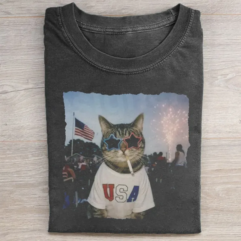 Patriotic Cat T-shirt