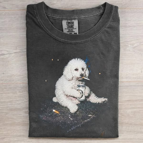 Poodle Smoking T-shirt
