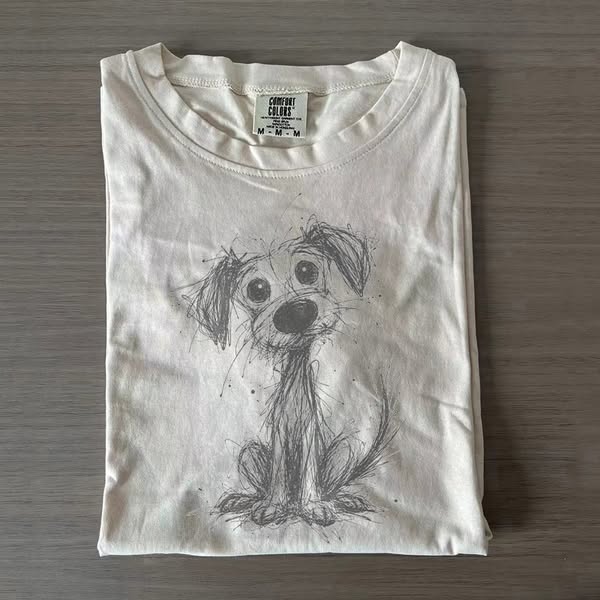 Puppy Doodle Graphic T-shirt