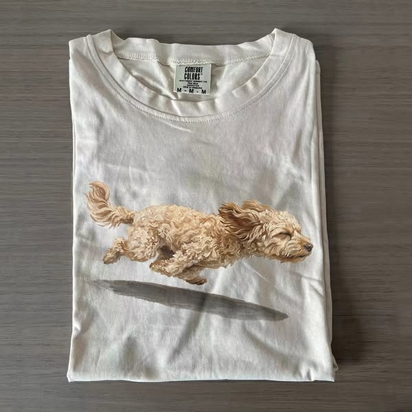 Running Cavapoo Dog Mom T-shirt