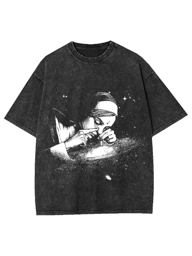 Nun Galaxy Washed Tshirt