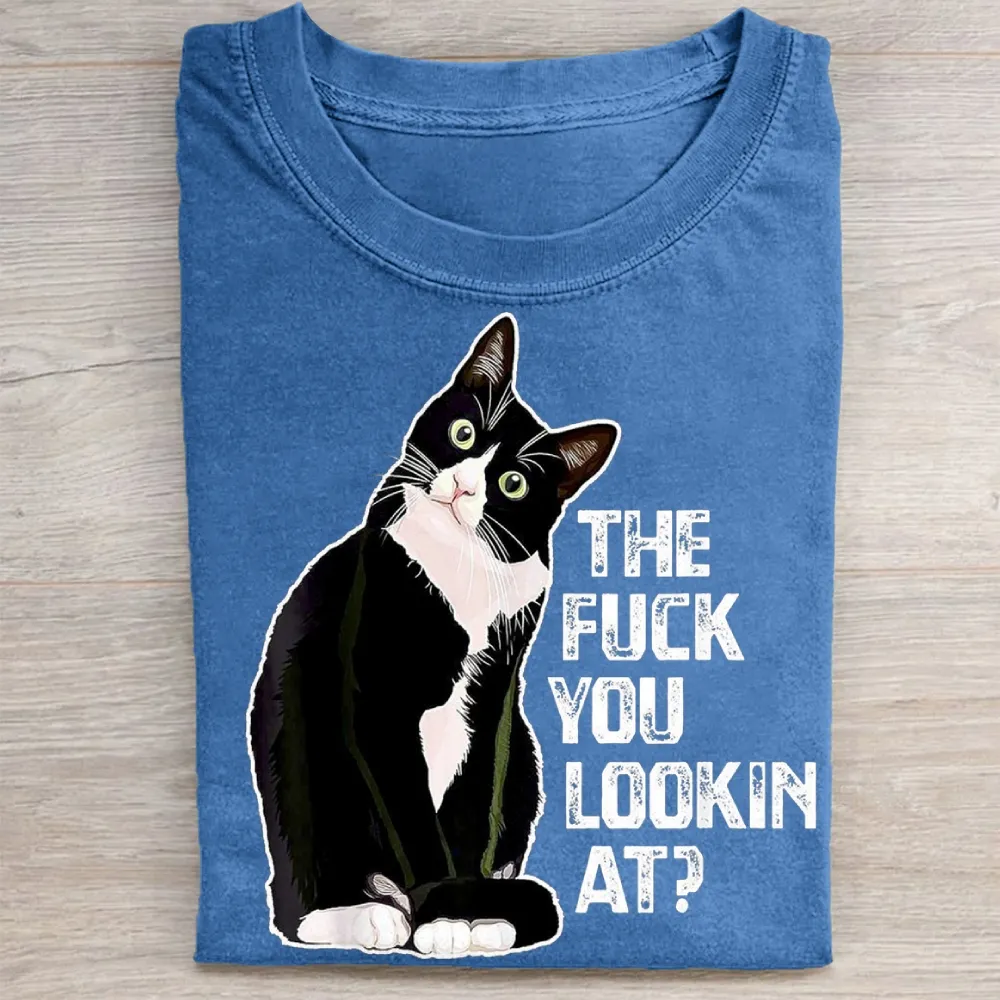 Tuxedo Cat Vintage Washed Tee