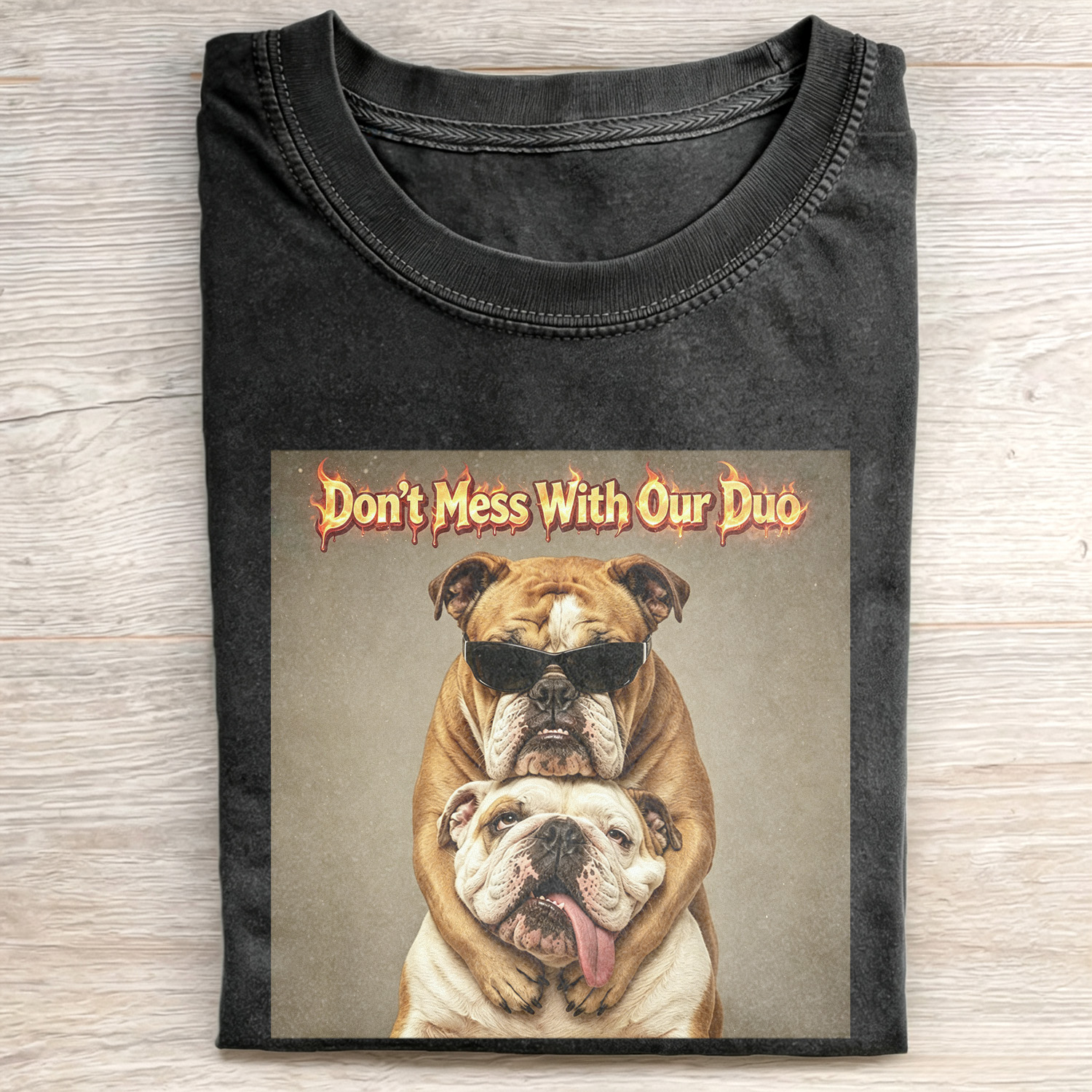 WACKY BULLDOG FUNNY T-SHIRT