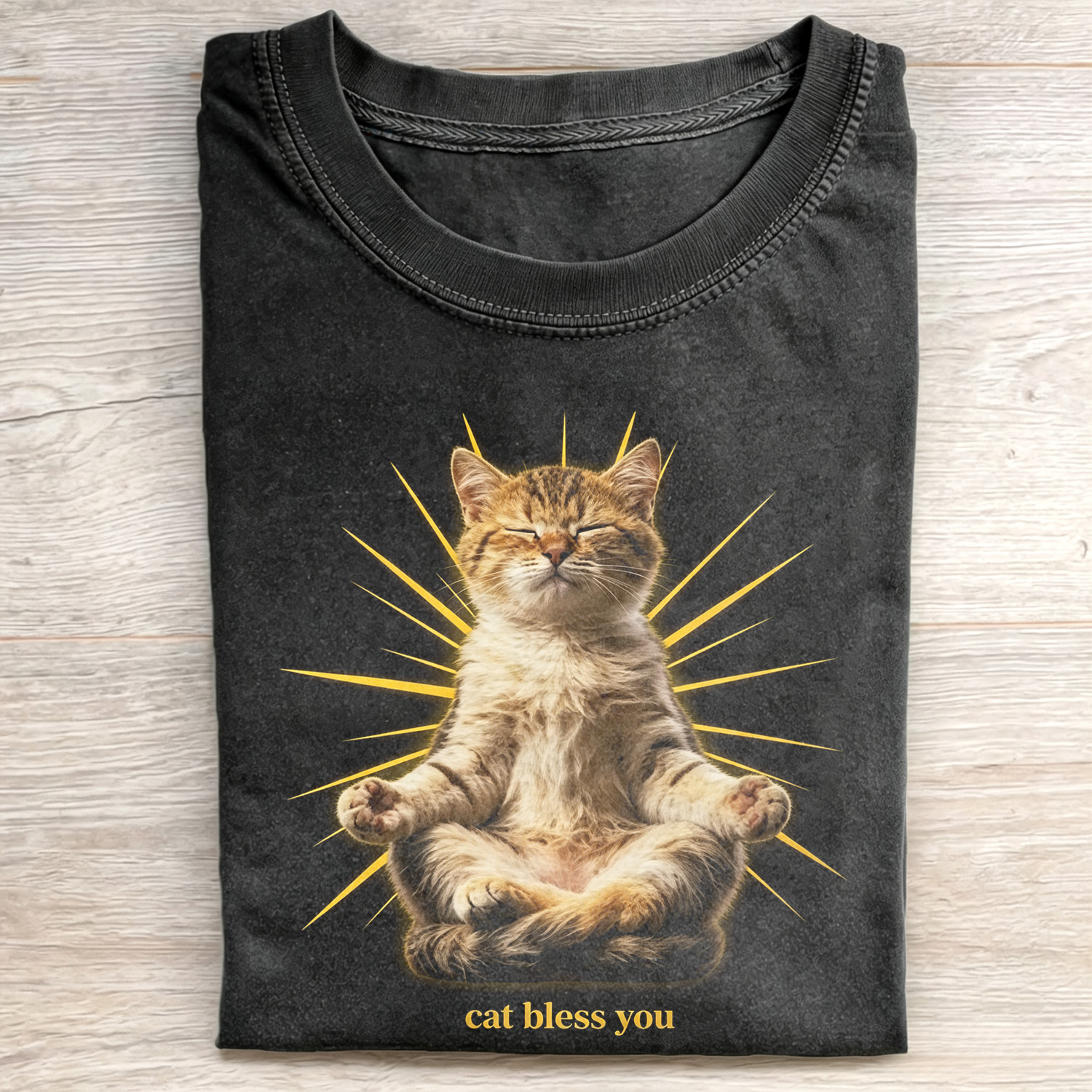 WACKY CAT FAITH  FUNNY MEME T-SHIRT