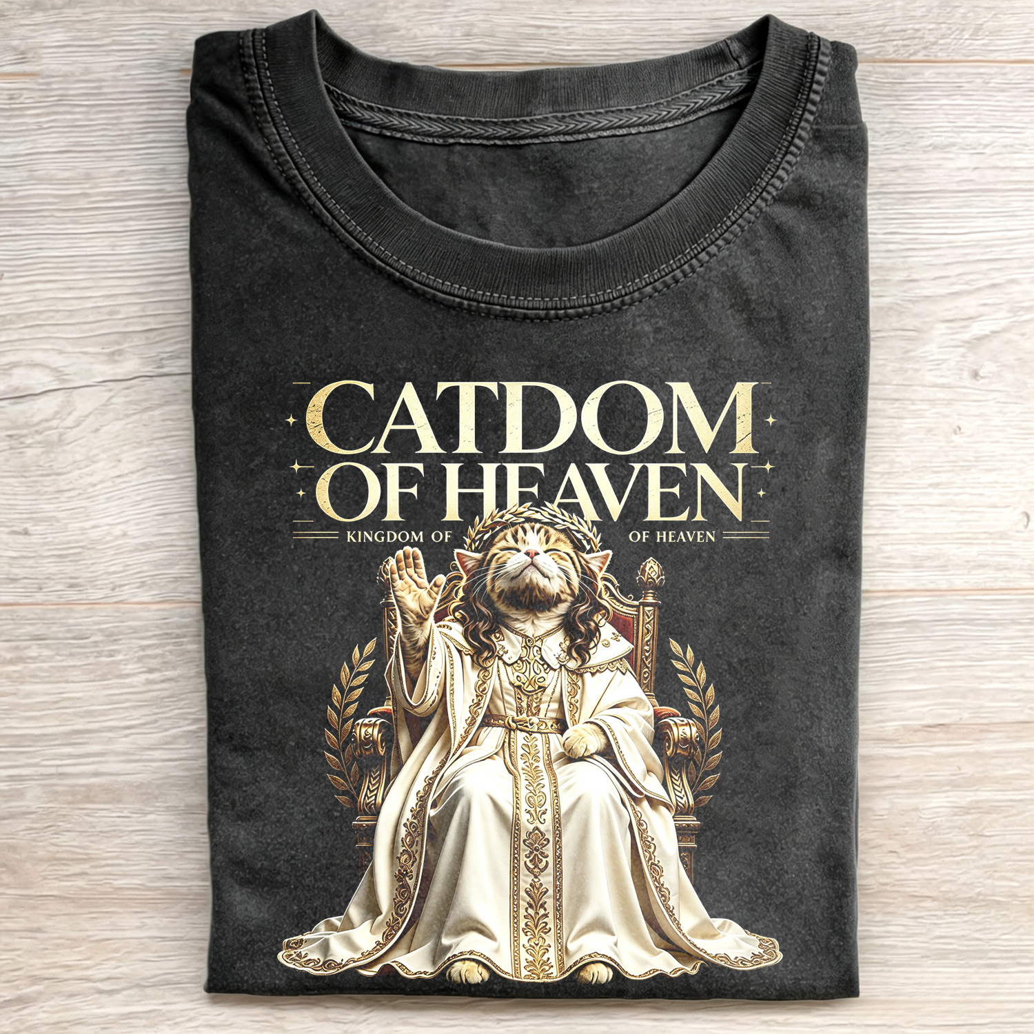 WACKY CAT FAITH  FUNNY MEME T-SHIRT