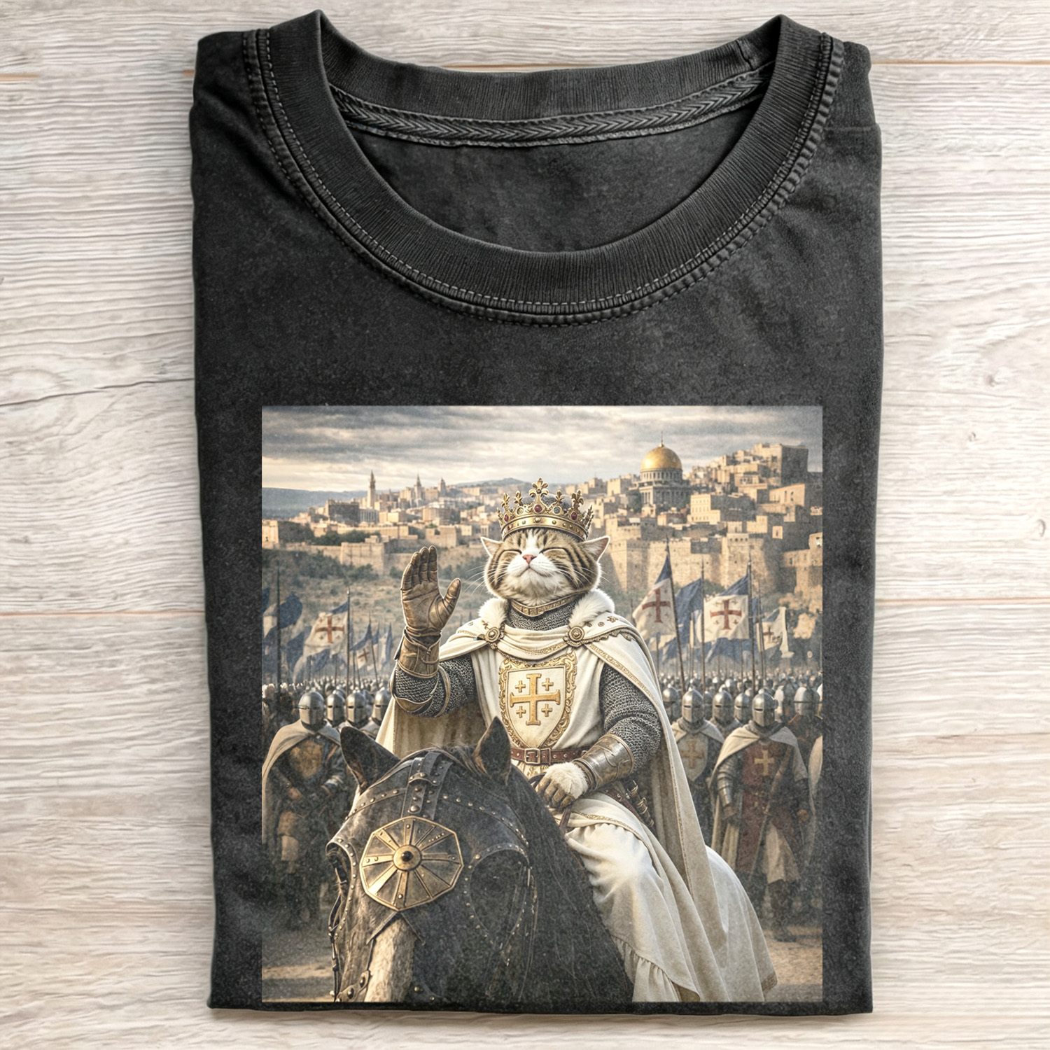 WACKY CAT FAITH  FUNNY MEME T-SHIRT