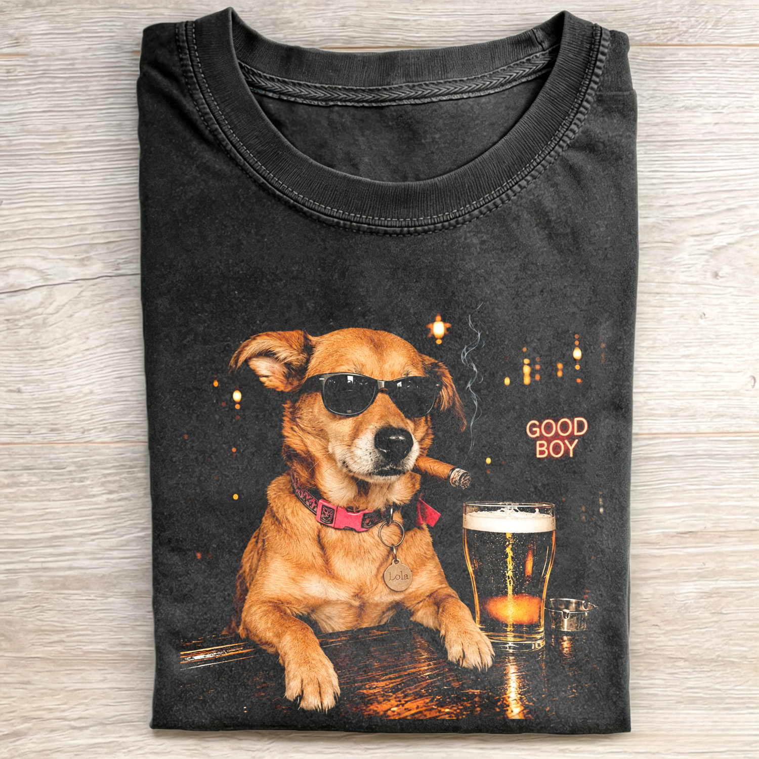 WACKY DOG DRINKING T-SHIRT
