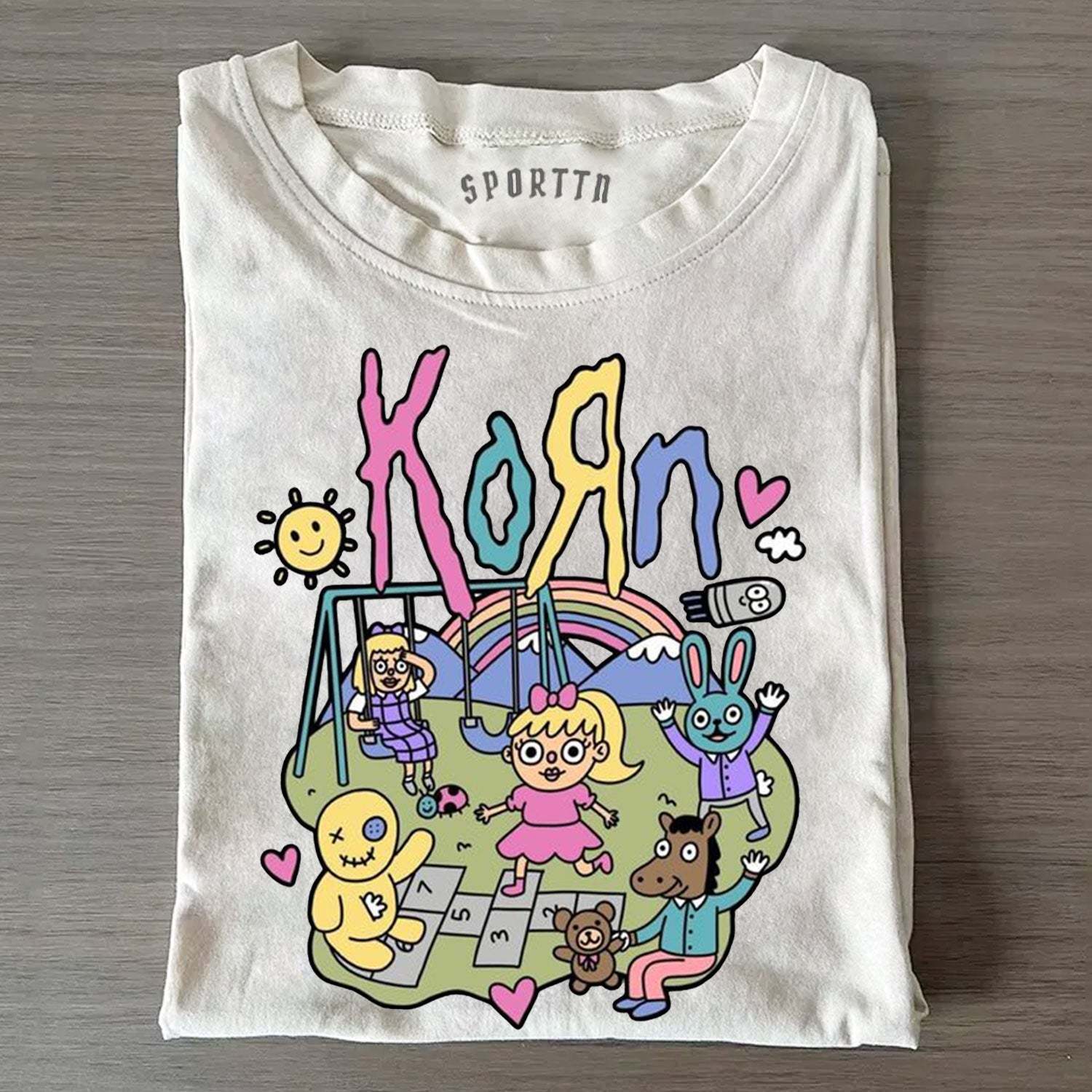 MUSIC KORN VINTAGE WASHED TEE-LASPORTN