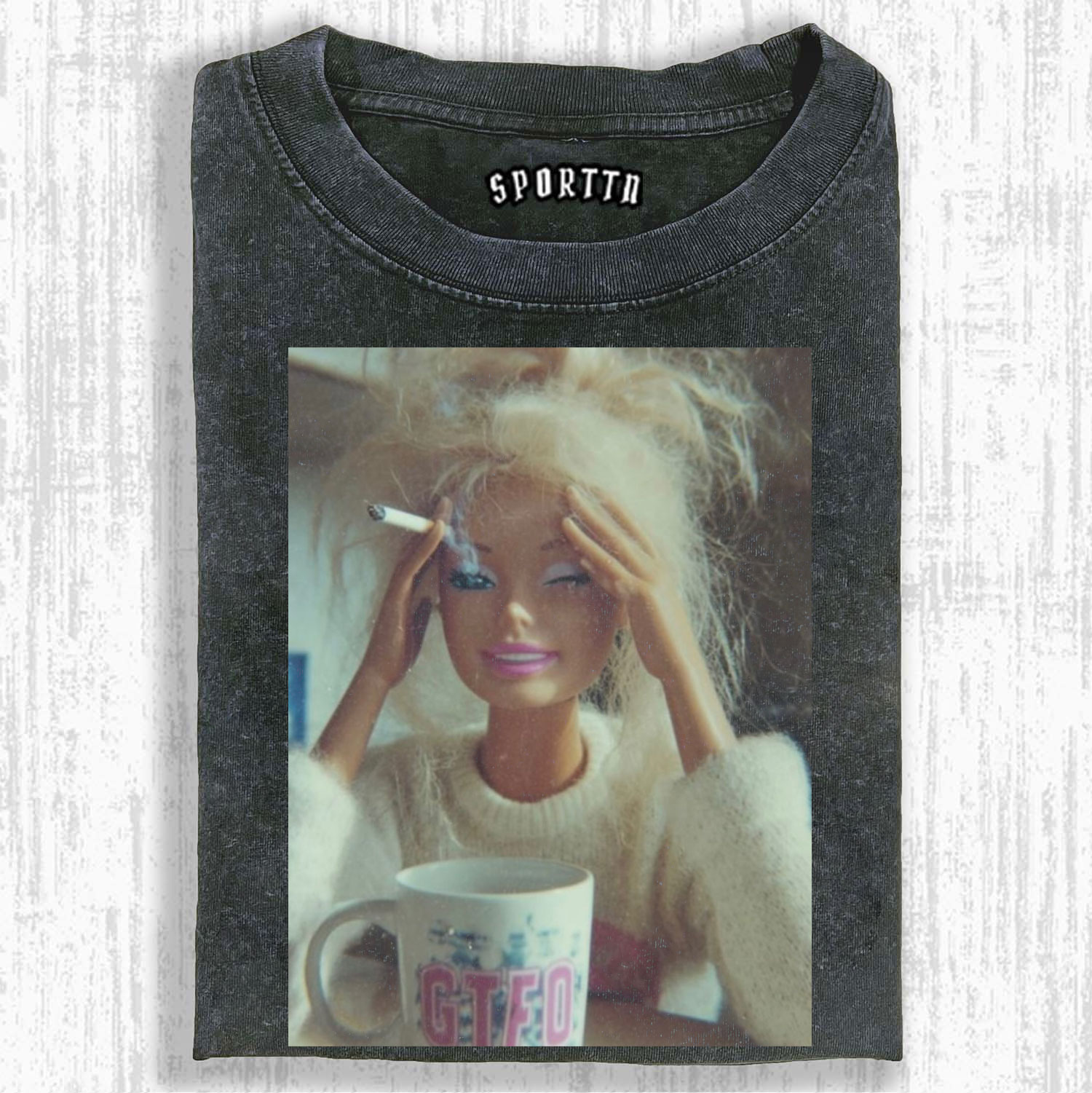 Exhausted Barbie Vintage T-Shirt/Sweatshirt/Hoodie-LASPORTN