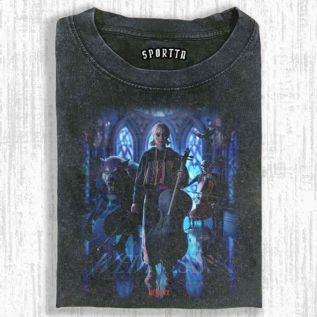 WEDNESDAY S2 ENID SINCLAIR THEMED T-SHIRT-LASPORTN