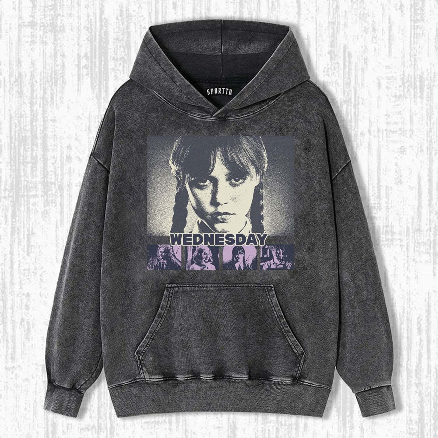 "WEDNESDAY S2 ADDAMS" THEMED V12 T-SHIRT-LASPORTN