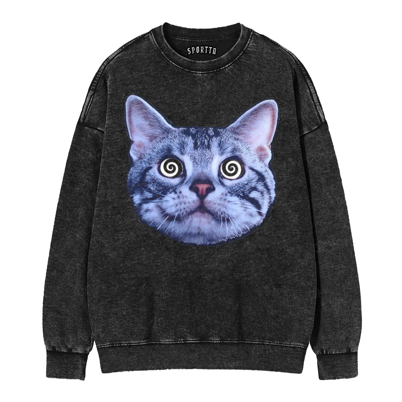 Cat Vintage Washed T-Shirt/Sweatshirt/Hoodie-LASPORTN