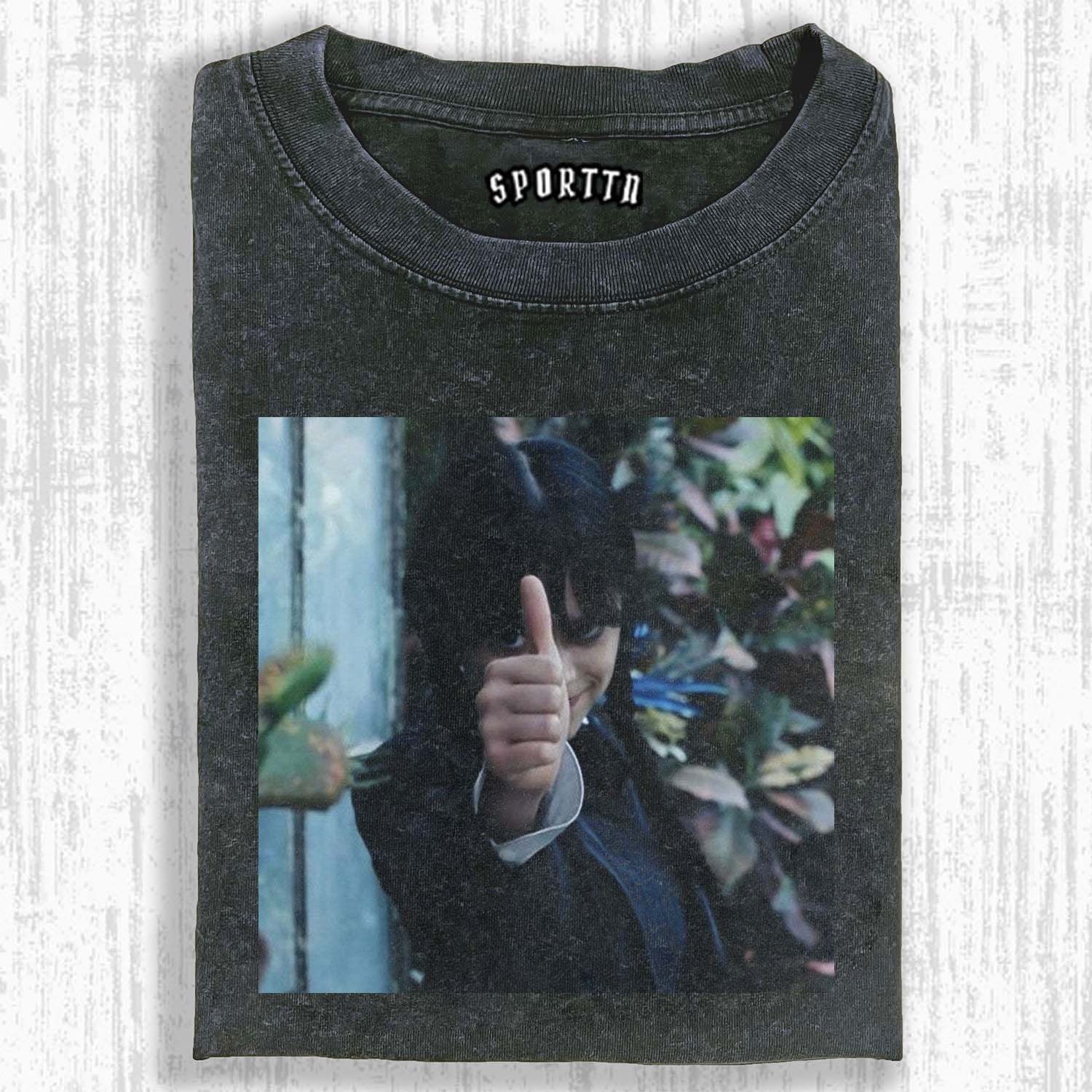 "WEDNESDAY S2 ADDAMS" THEMED V8 T-SHIRT-LASPORTN