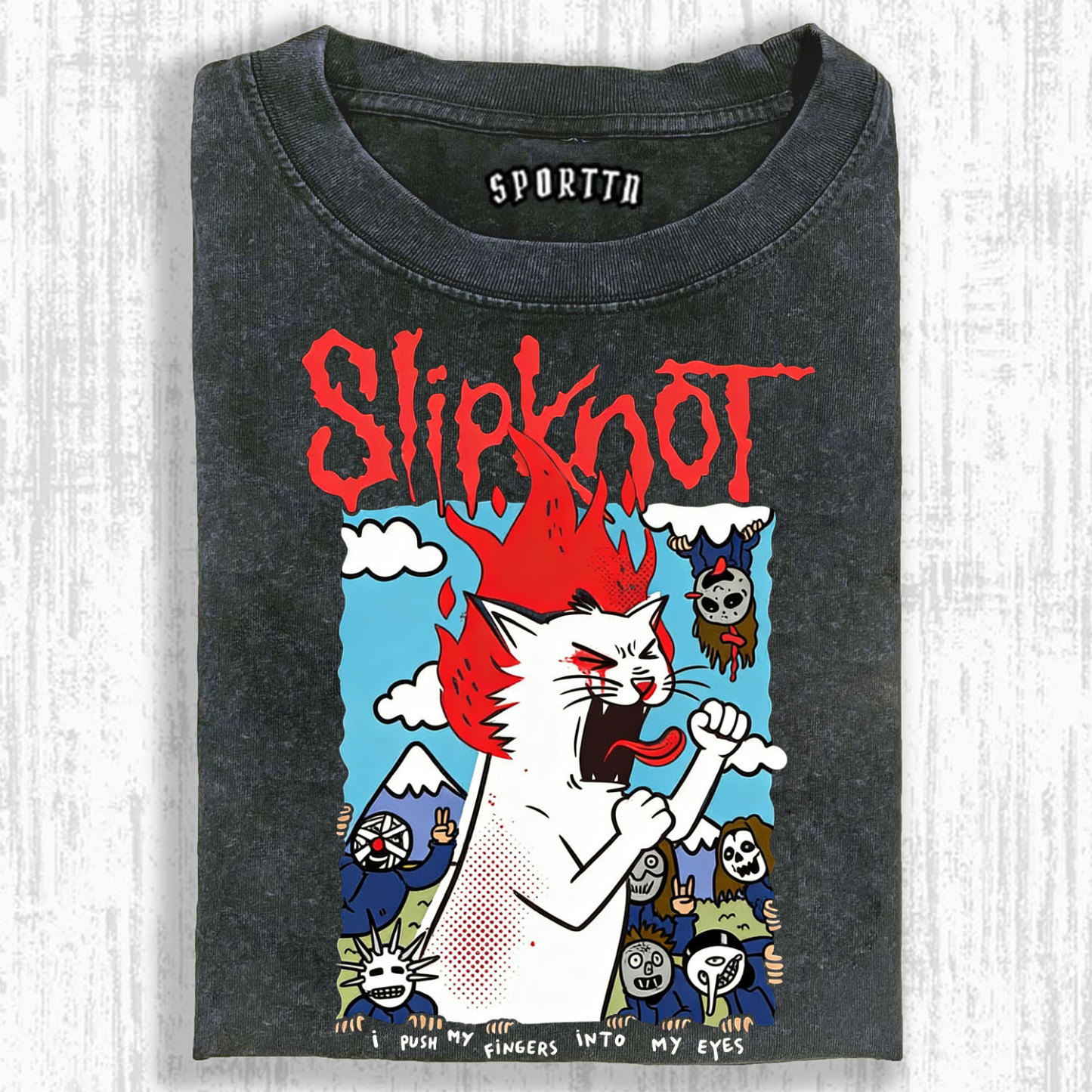 SPORTN.STORE Slipknot Funny Cat T-shirt