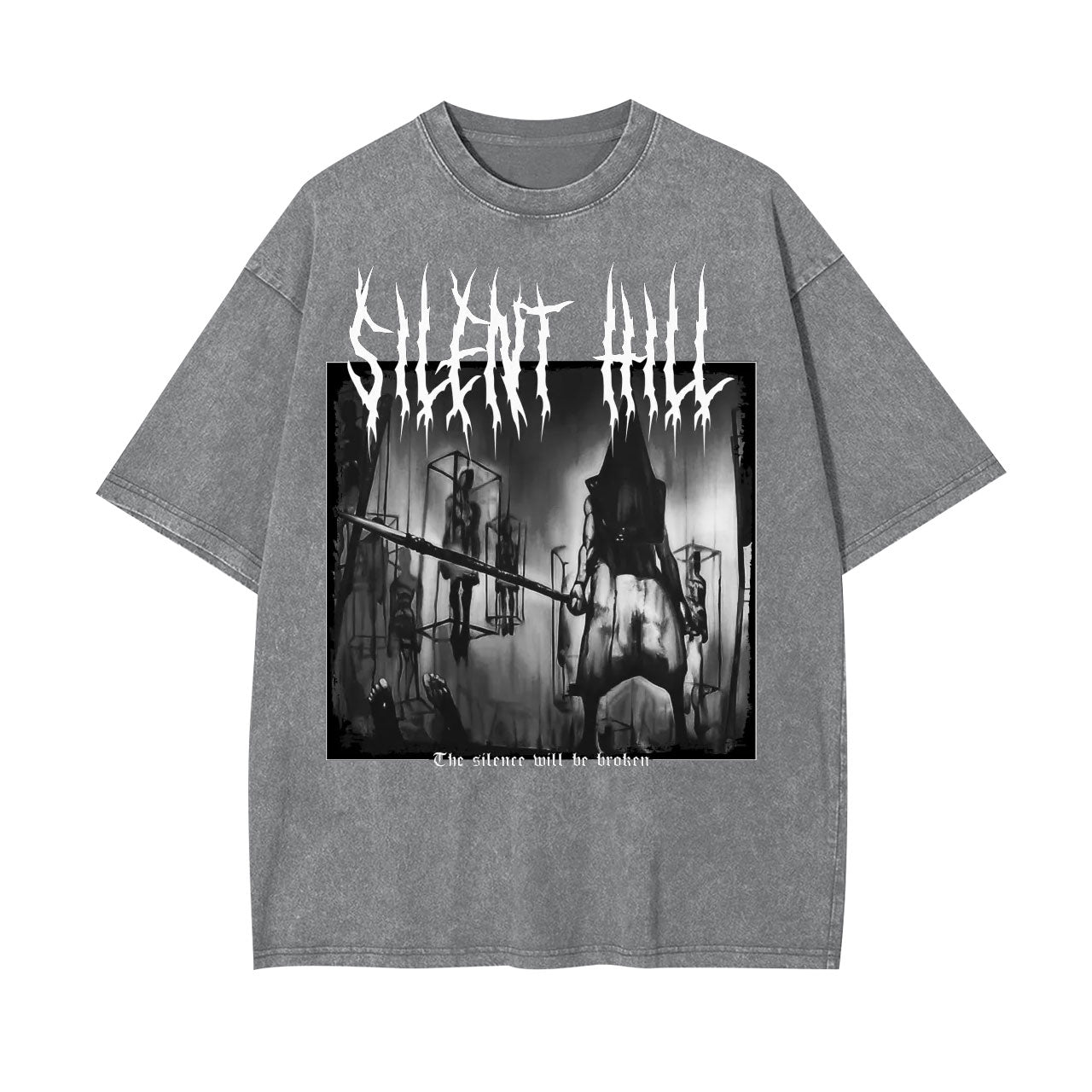 SILENT HILL HORROR WASHED T-SHIRT-LASPORTN