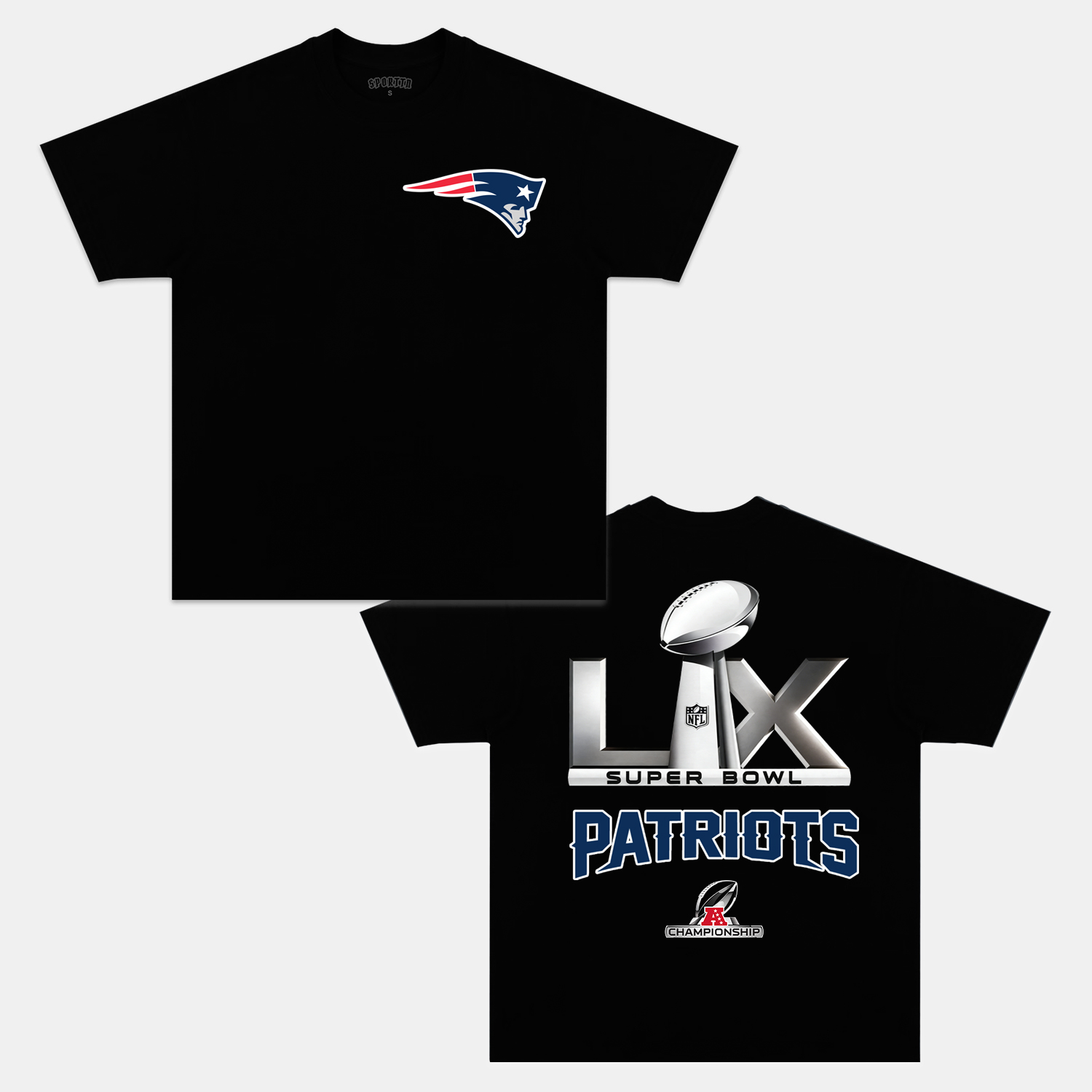 2026 SUPER BOWL LX & NEW ENGLAND PATRIOTS V2 TEE
