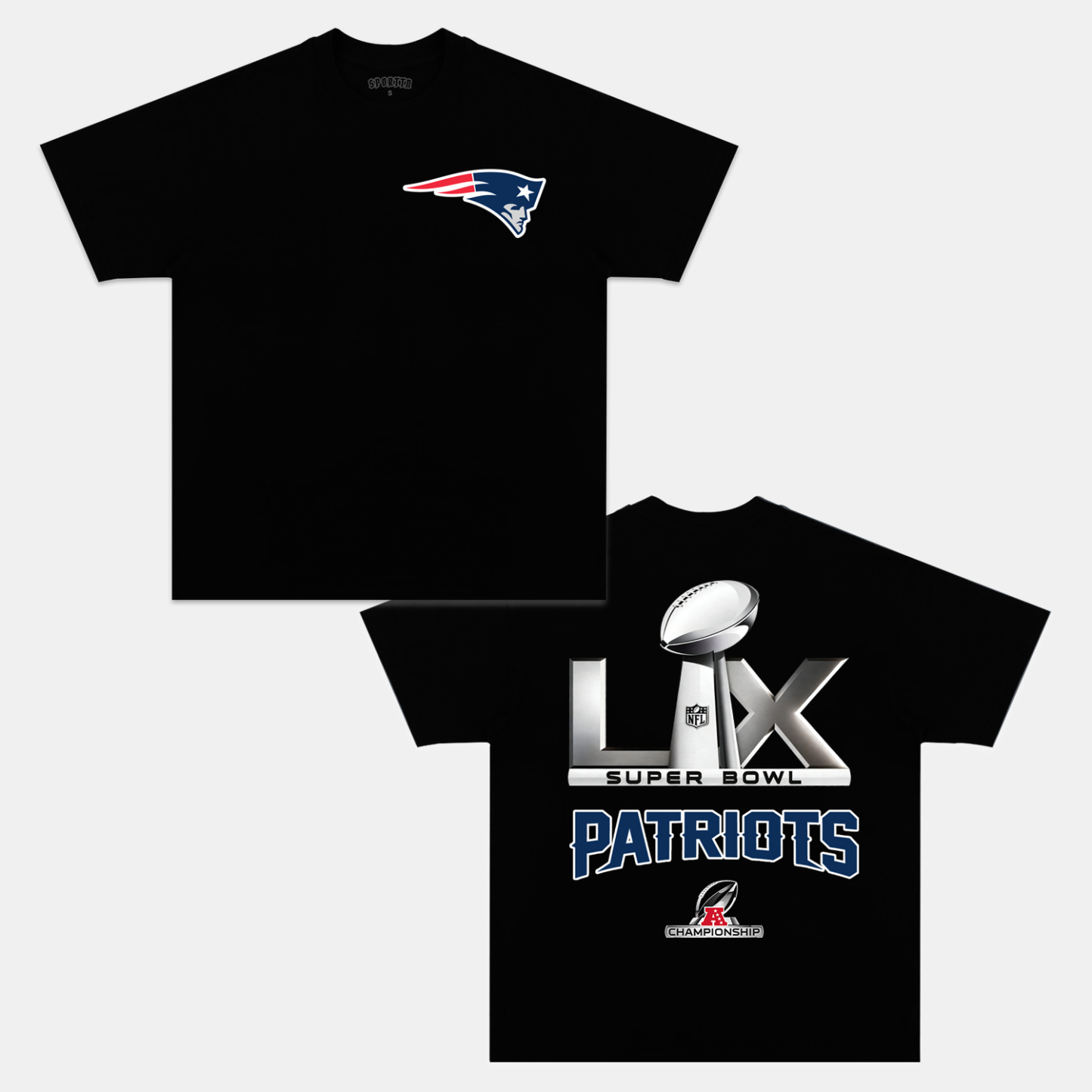 2026 SUPER BOWL LX & NEW ENGLAND PATRIOTS V2 TEE