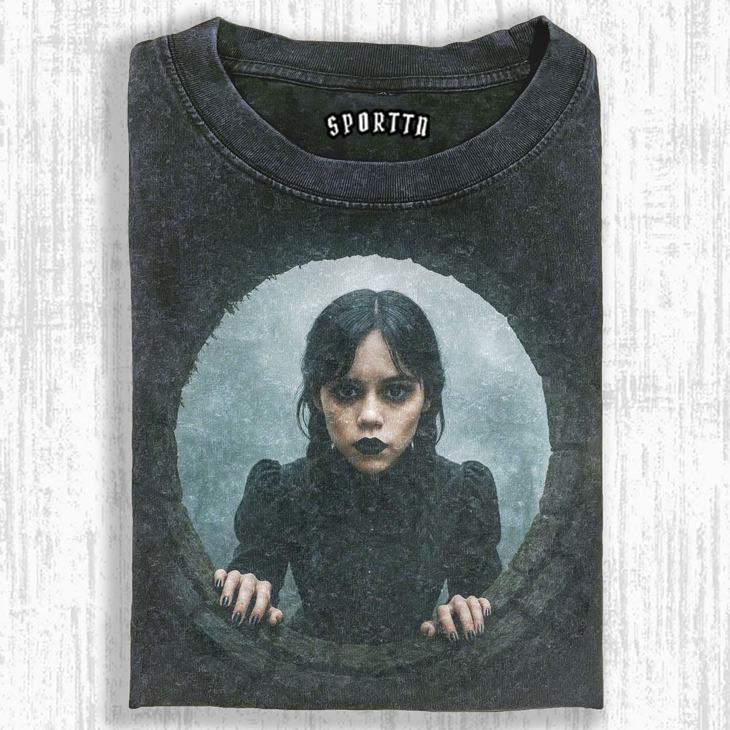 WEDNESDAY S2 ADDAMS THEMED T-SHIRT-LASPORTN