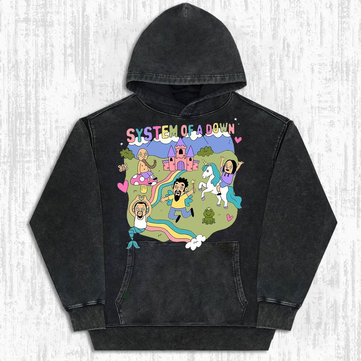 MUSIC SYSTEM OF A DOWN VINTAGE WASHED TEE-LASPORTN