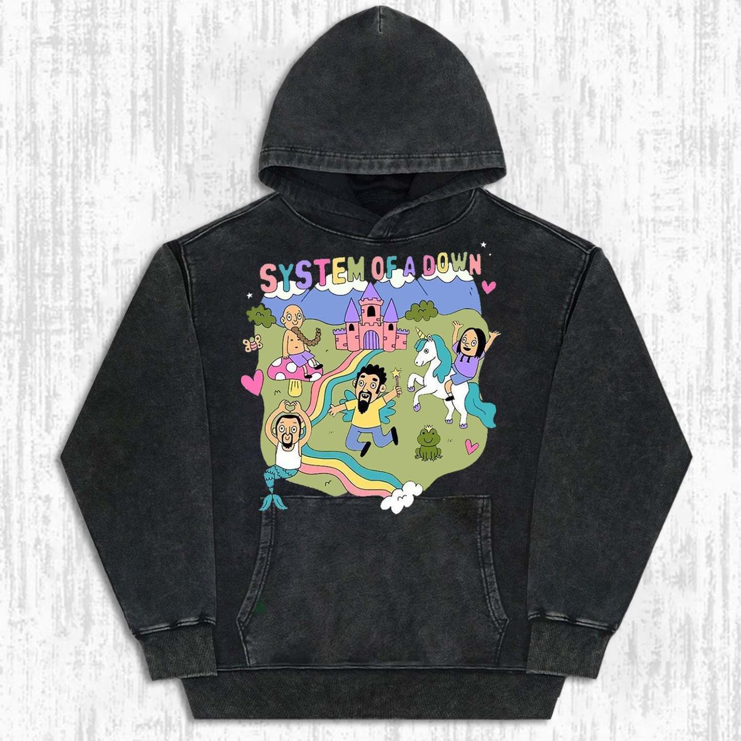 MUSIC SYSTEM OF A DOWN VINTAGE WASHED TEE-LASPORTN