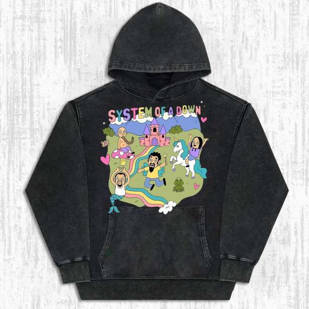 MUSIC SYSTEM OF A DOWN VINTAGE WASHED TEE-LASPORTN