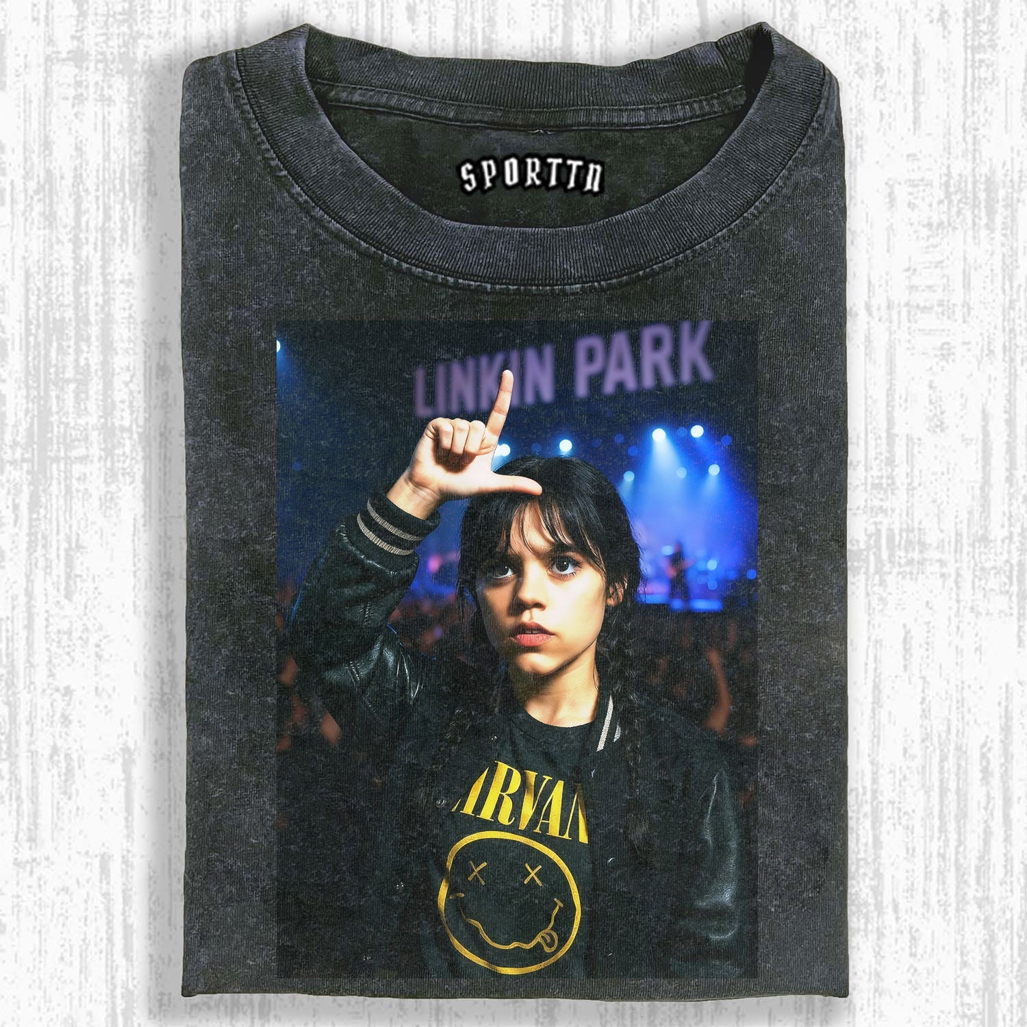 WEDNESDAY S2 ADDAMS THEMED T-SHIRT-LASPORTN