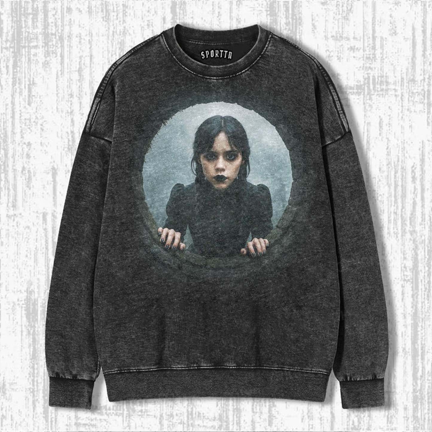 WEDNESDAY S2 ADDAMS THEMED T-SHIRT-LASPORTN
