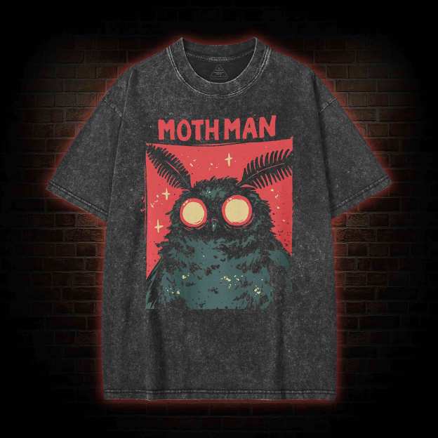 CRYPTID MOTHMAN WASHED T-SHIRT-LASPORTN