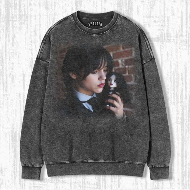 WEDNESDAY S2 ADDAMS THEMED T-SHIRT-LASPORTN