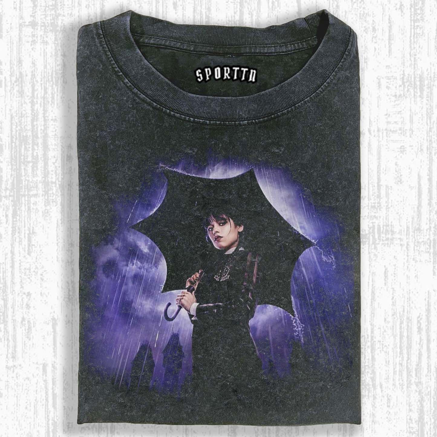 WEDNESDAY S2 ADDAMS THEMED T-SHIRT-LASPORTN