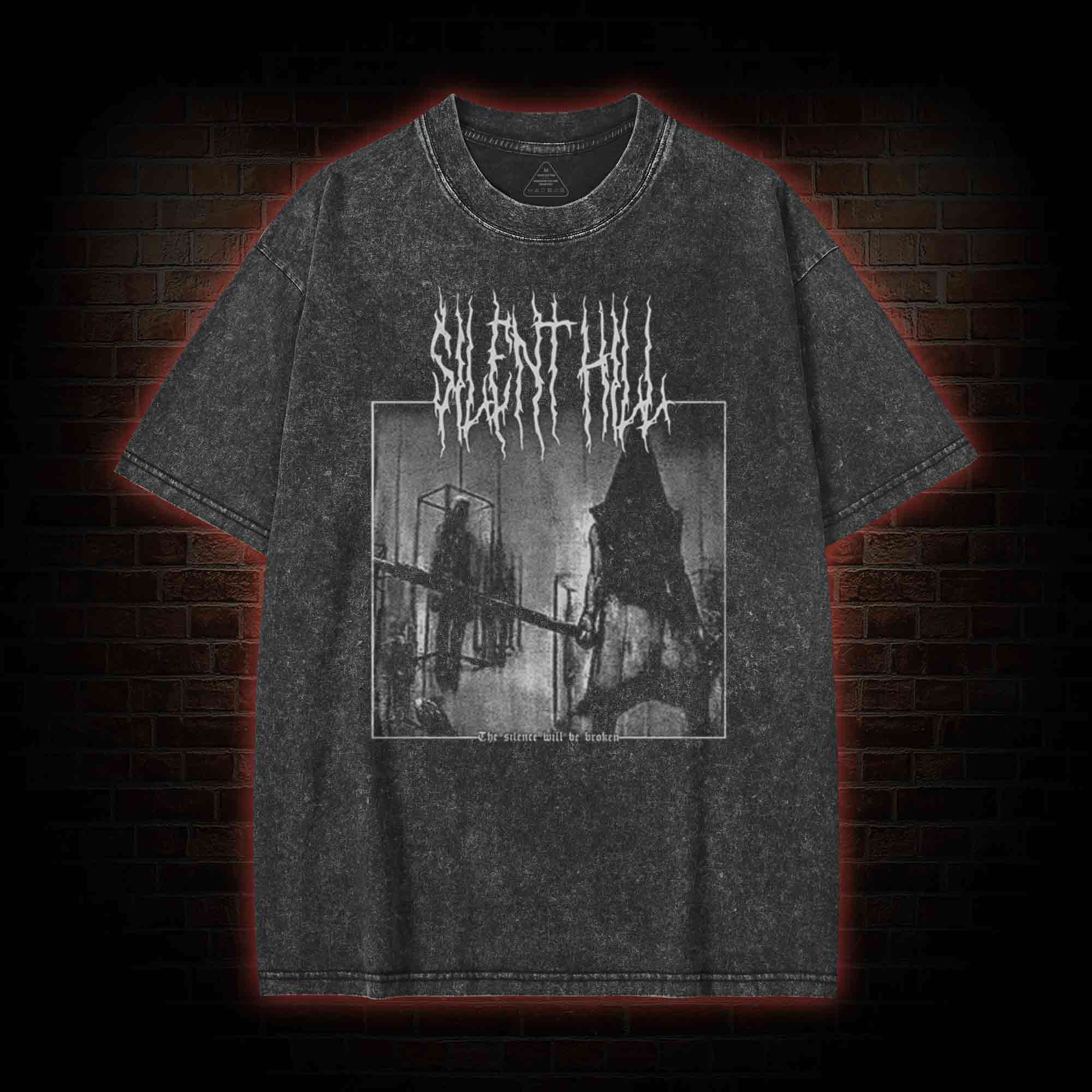 SILENT HILL HORROR WASHED T-SHIRT-LASPORTN