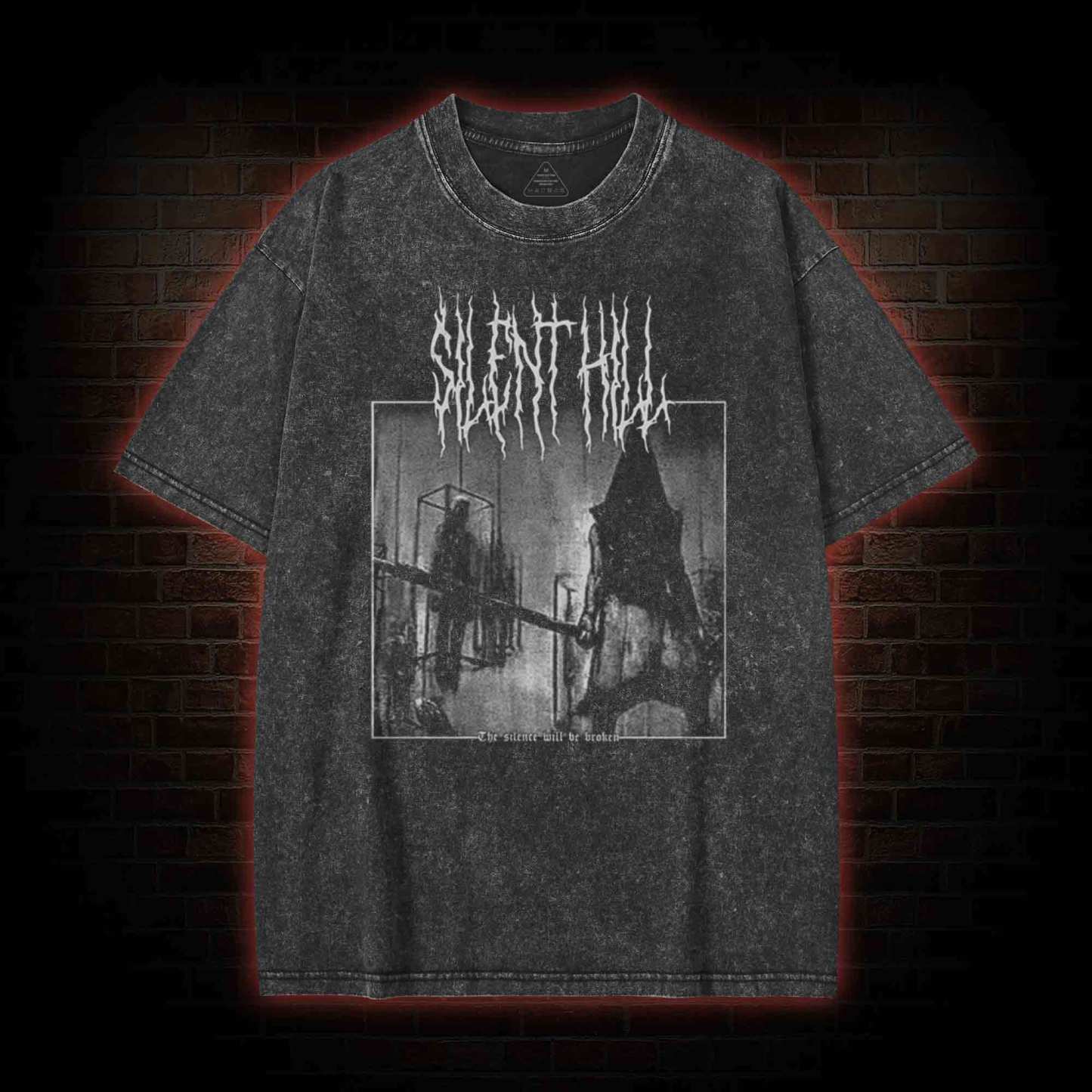 SILENT HILL HORROR WASHED T-SHIRT-LASPORTN