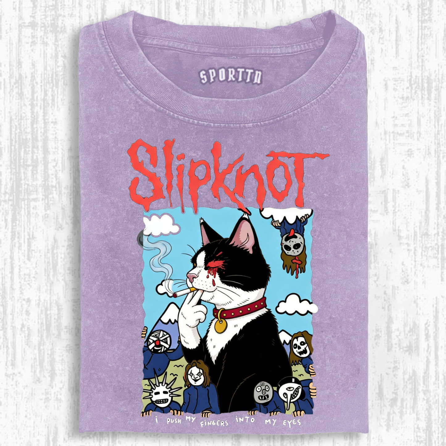 Slipknot Funny Smoking Cat T-shirt