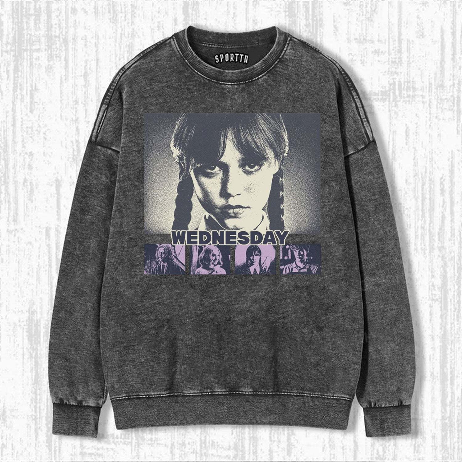 "WEDNESDAY S2 ADDAMS" THEMED V12 T-SHIRT-LASPORTN