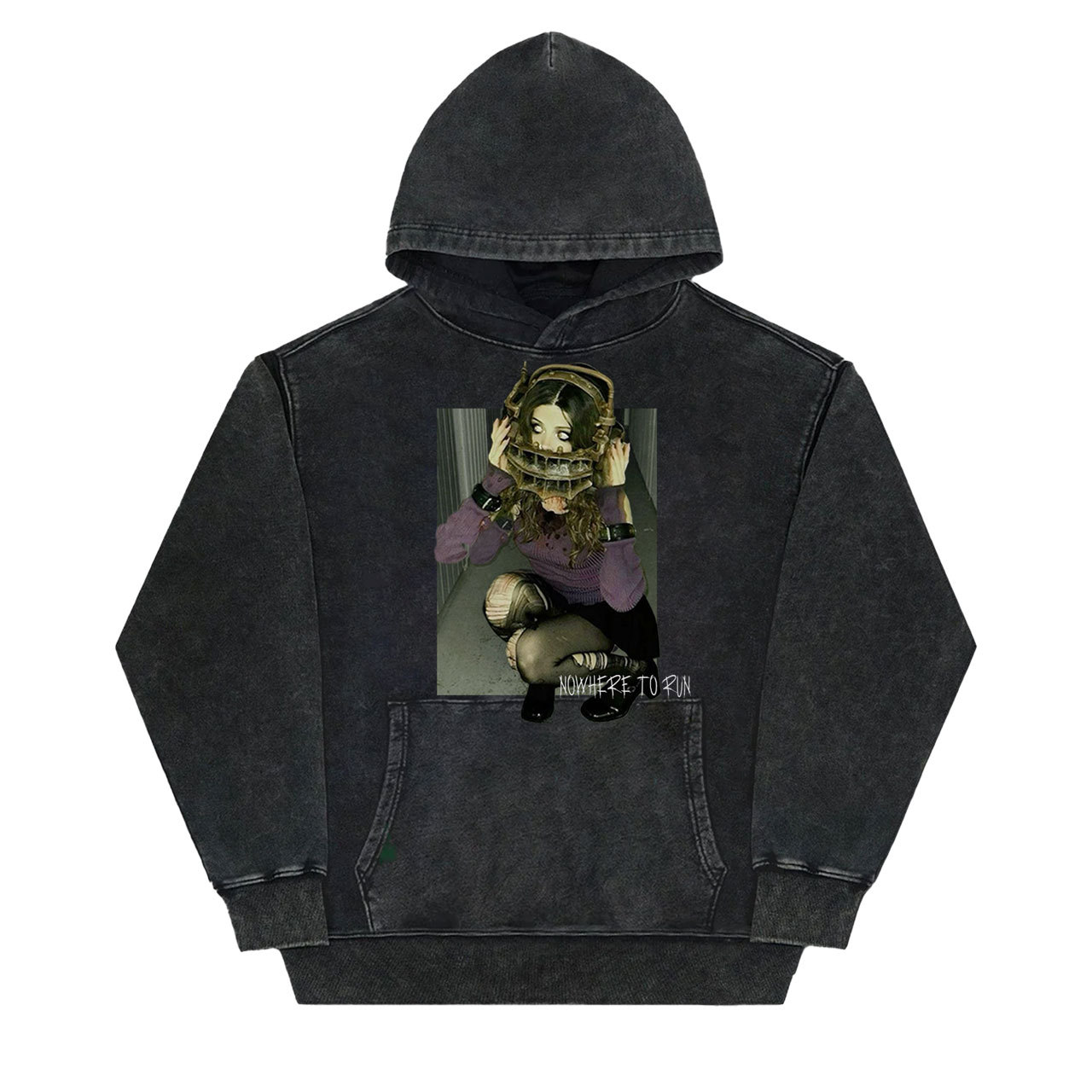 Thriller Retro! 'Nowhere to Run' Themed Vintage T-Shirt in Silent Hill Style-LASPORTN