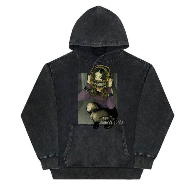 Thriller Retro! 'Nowhere to Run' Themed Vintage T-Shirt in Silent Hill Style-LASPORTN