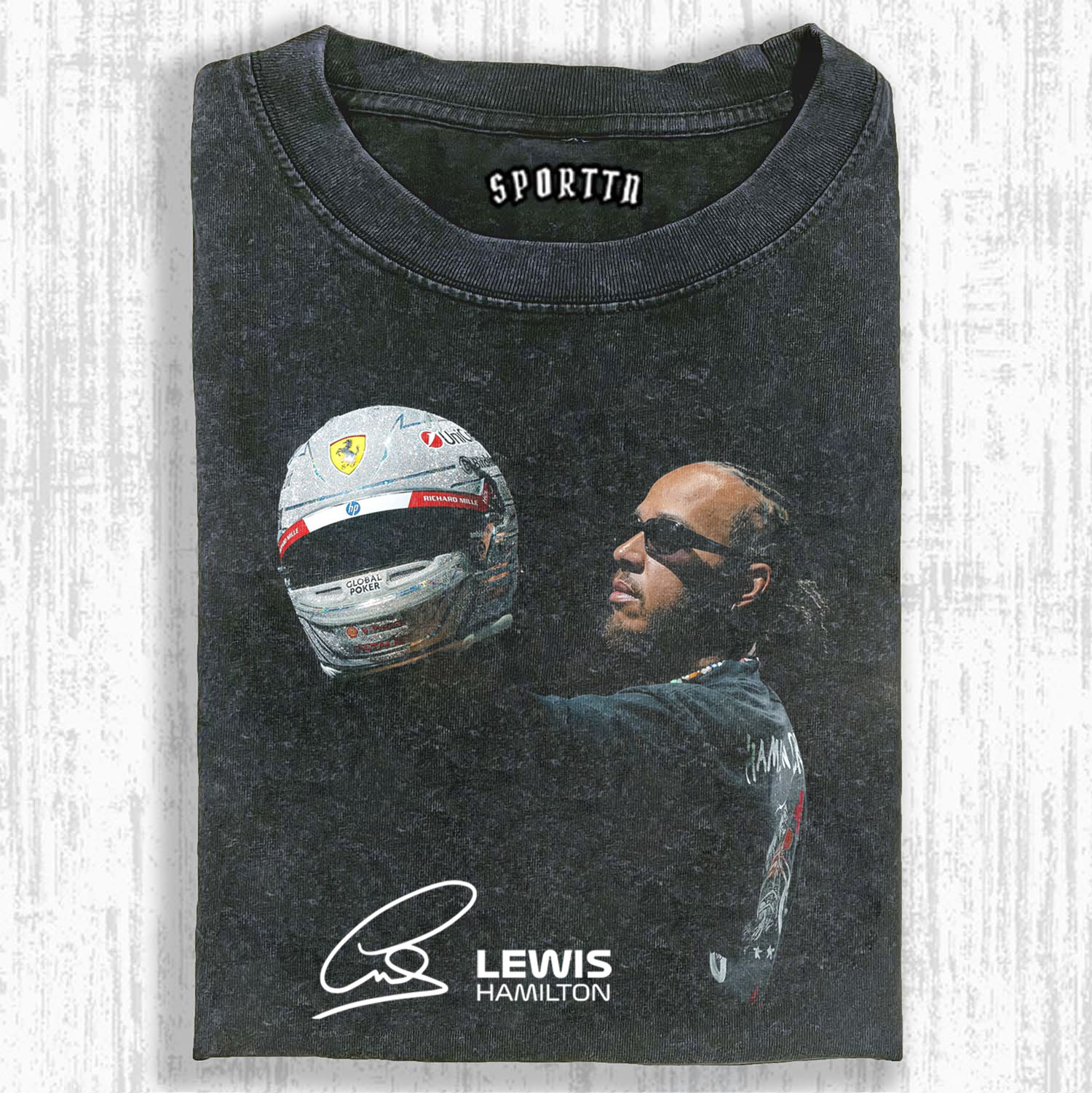 F1 Lewis Hamilton Signed Version Tee/Sweatshirt/Hoodie-LASPORTN