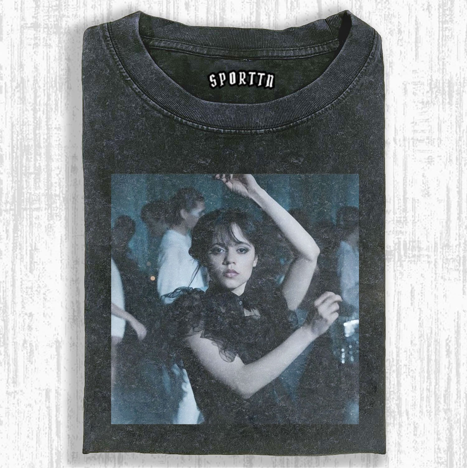 WEDNESDAY S2 ADDAMS THEMED T-SHIRT-LASPORTN