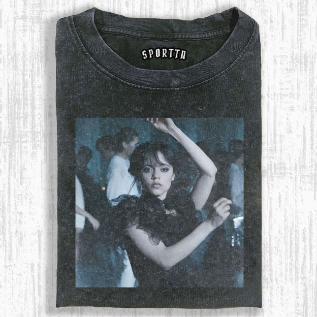 WEDNESDAY S2 ADDAMS THEMED T-SHIRT-LASPORTN