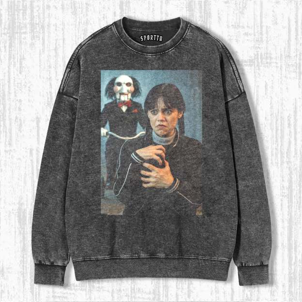 "WEDNESDAY S2 ADDAMS" THEMED V11 T-SHIRT-LASPORTN