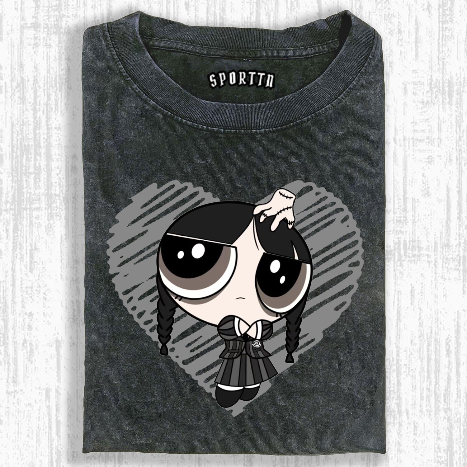 WEDNESDAY & THE POWERPUFF GIRLS T-SHIRT-LASPORTN