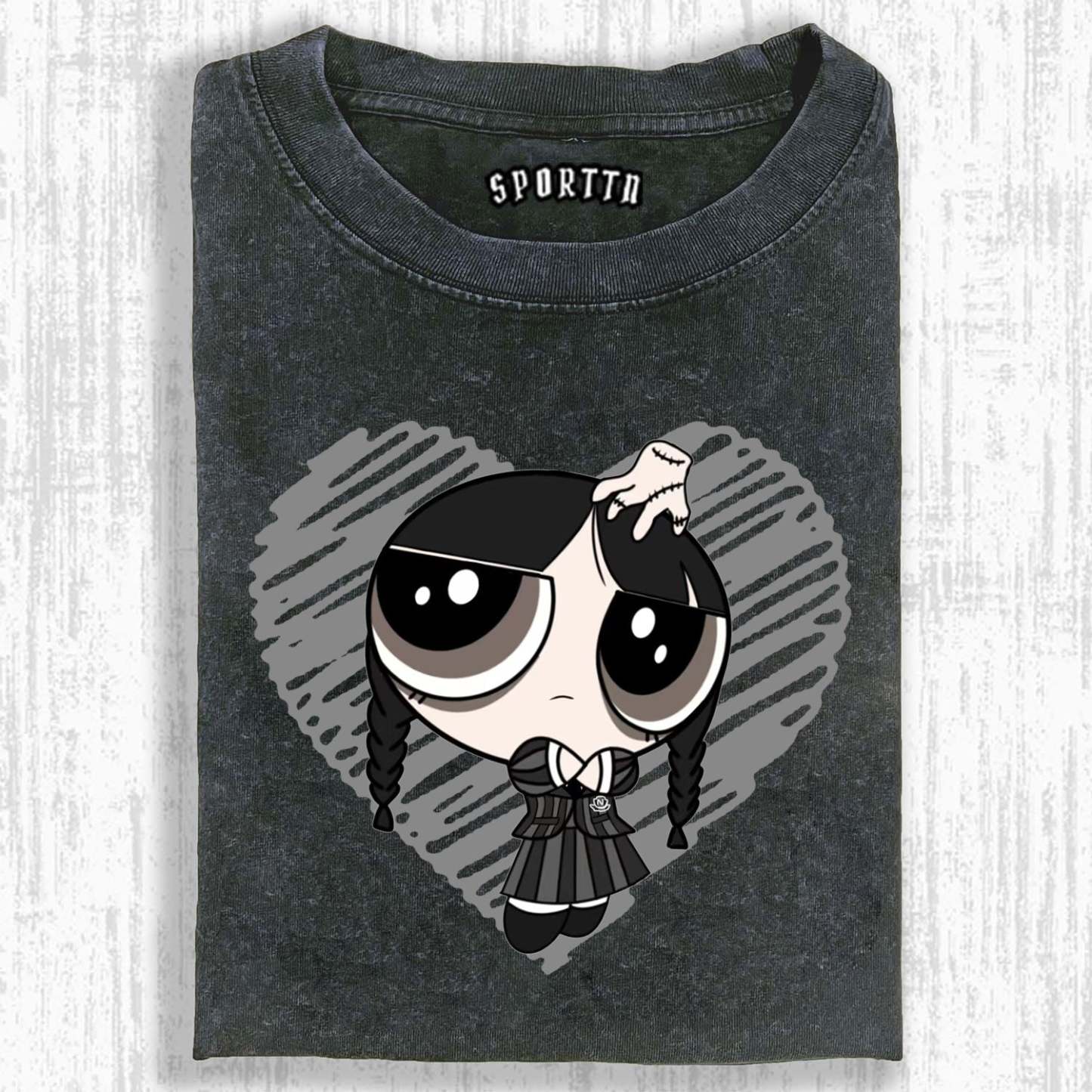 WEDNESDAY & THE POWERPUFF GIRLS T-SHIRT-LASPORTN