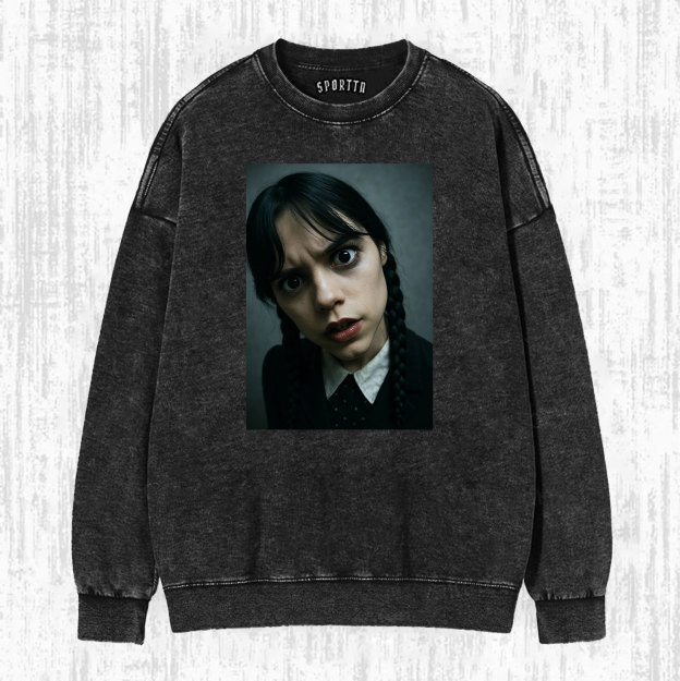 WEDNESDAY S2 ADDAMS THEMED T-SHIRT-LASPORTN