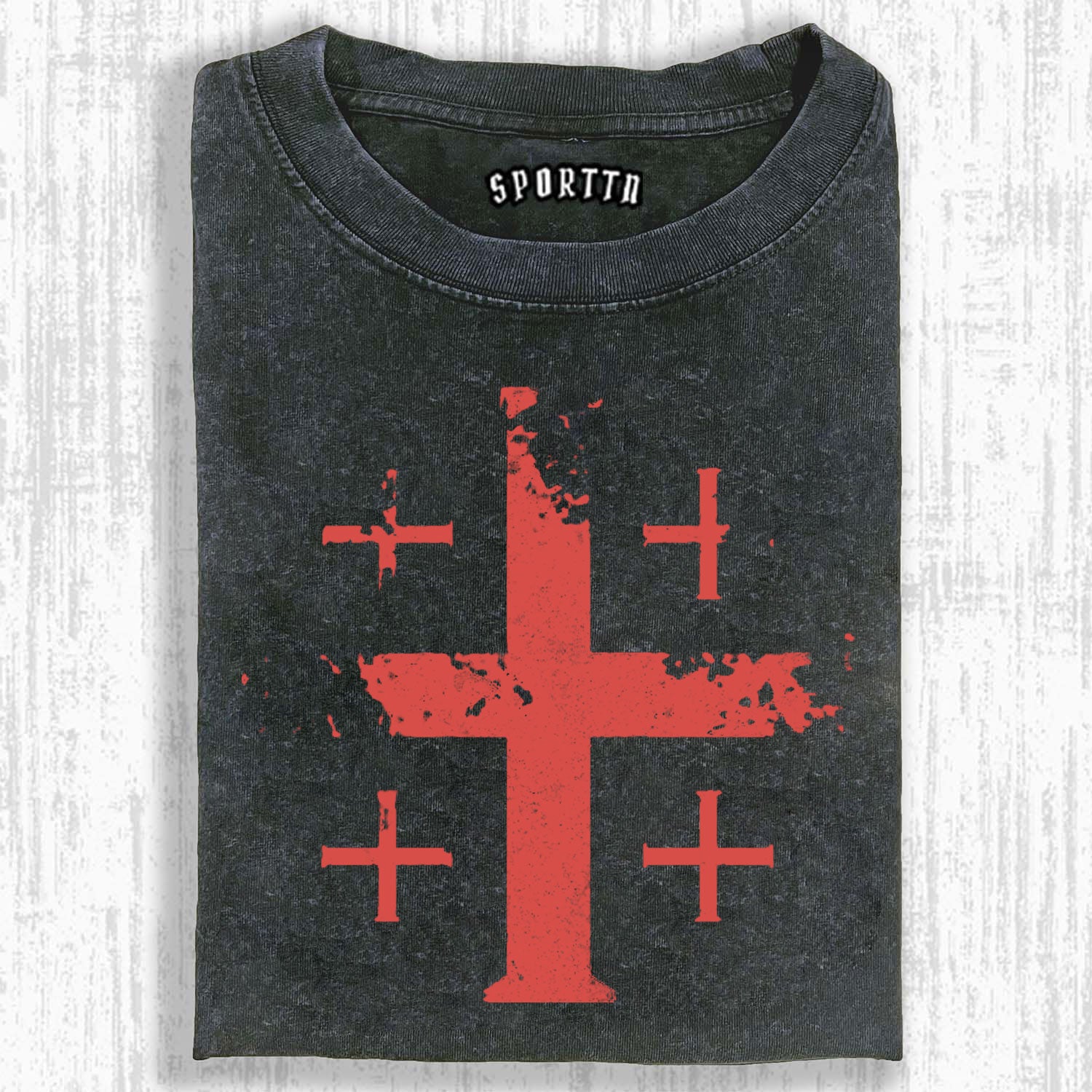JERUSALEM CROSS VINTAGE T-SHIRT-LASPORTN