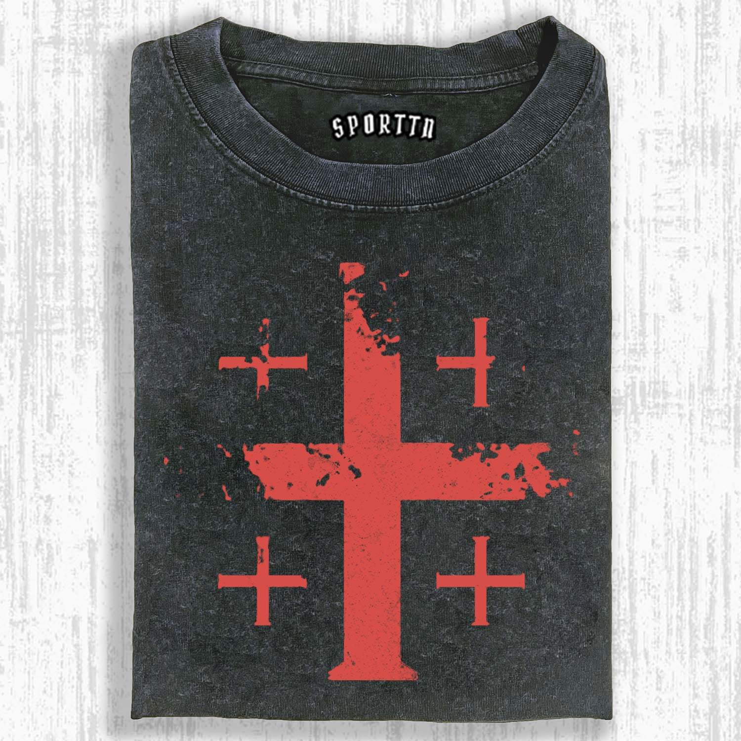 JERUSALEM CROSS VINTAGE T-SHIRT-LASPORTN