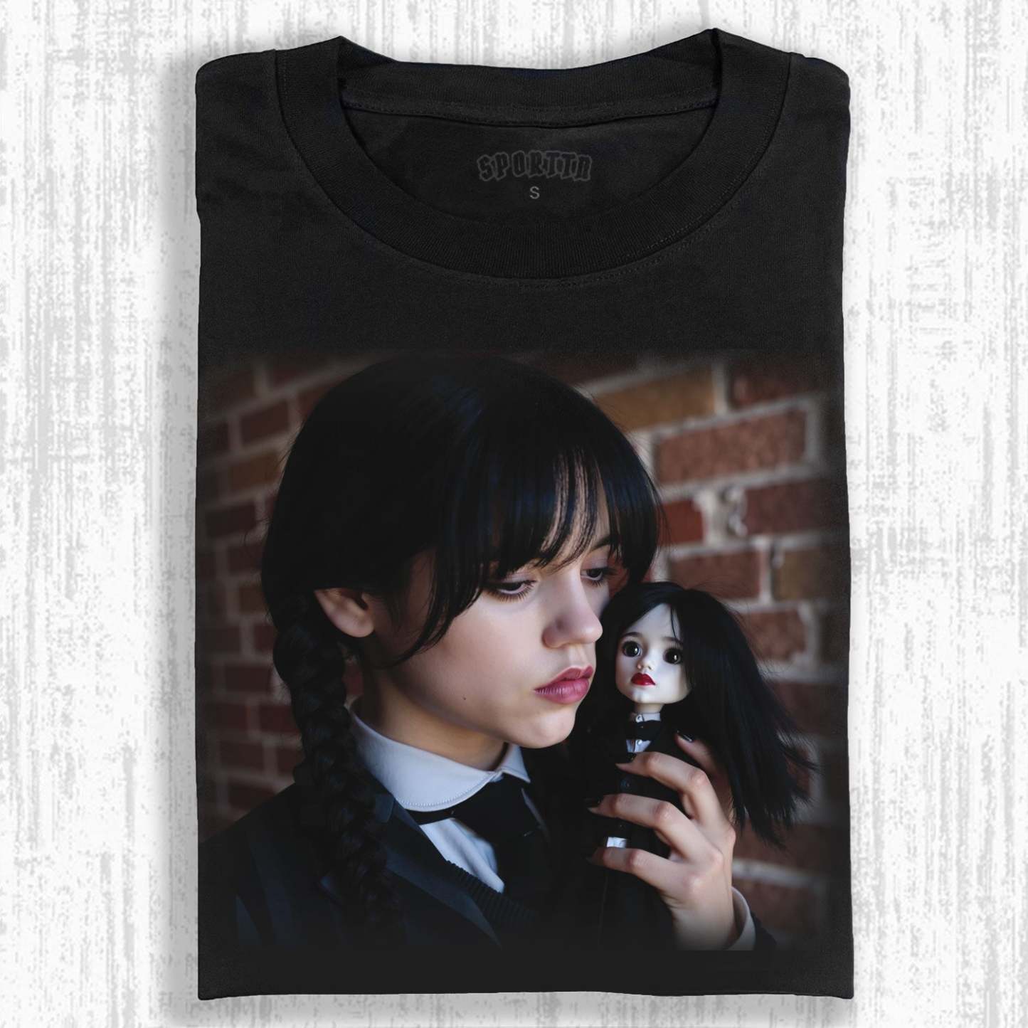 WEDNESDAY S2 ADDAMS THEMED T-SHIRT-LASPORTN