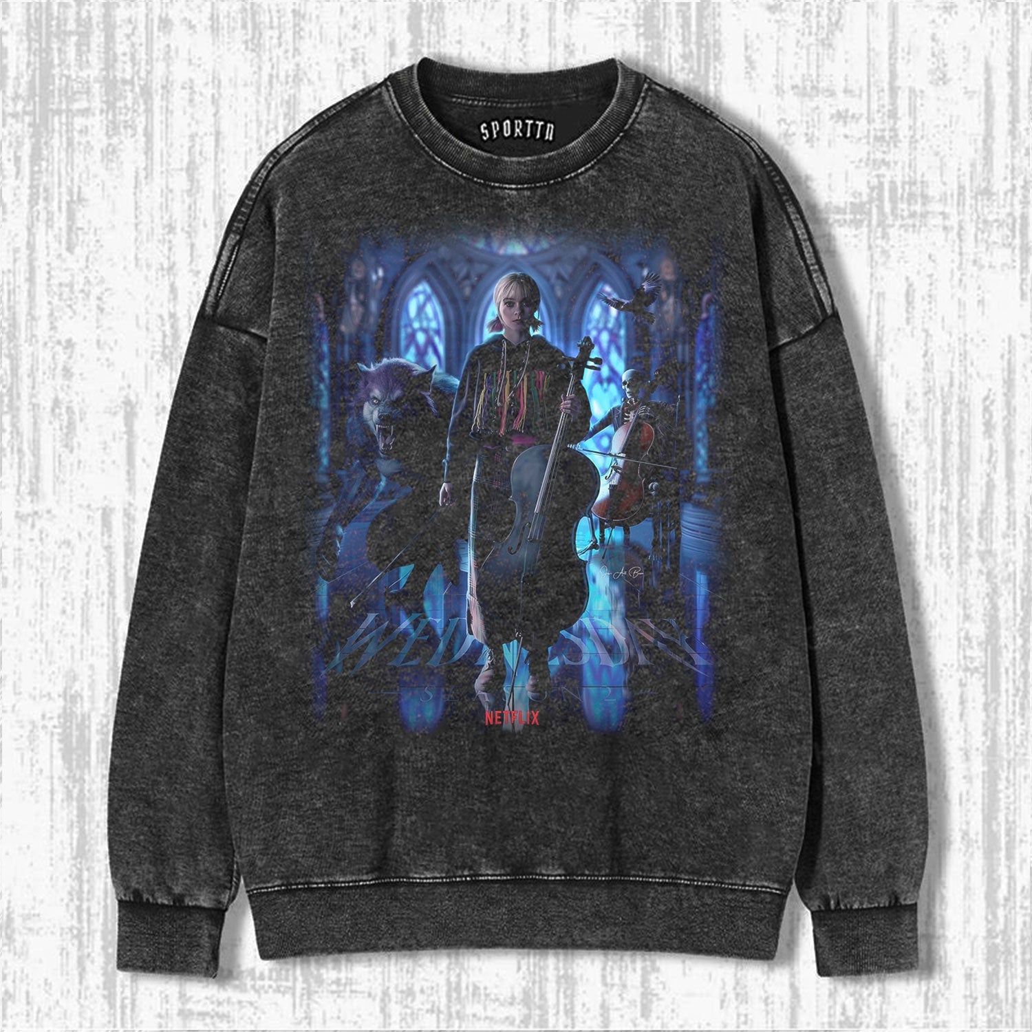 WEDNESDAY S2 ENID SINCLAIR THEMED T-SHIRT-LASPORTN